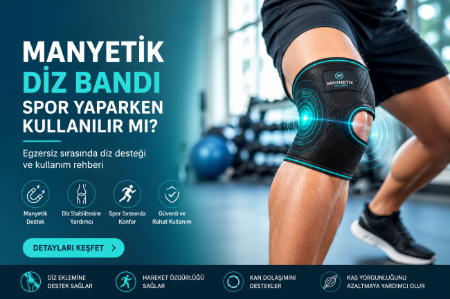 Egzersiz sırasında diz desteği ve kullanım rehberi Manyetik Diz Bandı Spor Yaparken Kullanılır mı?