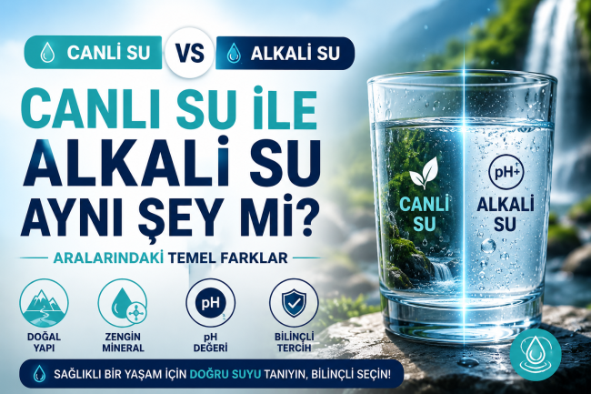 Canlı Su ve Alkali Su: Bilmeniz Gereken Farklar Canlı Su ile Alkali Su Aynı Şey mi? İşte Temel Farklar